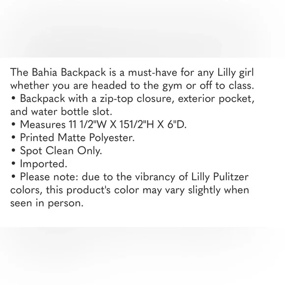 NWOT Lilly Pulitzer, Disney parks, large backpack, Dreamin’ Minnie Daisy Pink - Picture 4 of 4